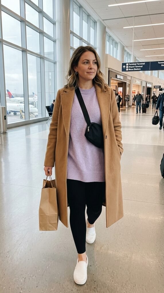Elevated Leggings and a Long Wool Coat