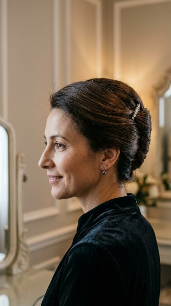 Classic French Twist for a Formal Celebration
