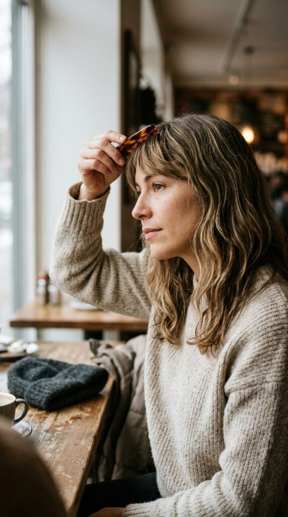 Refresh Flattened Bangs After Removing Your Beanie