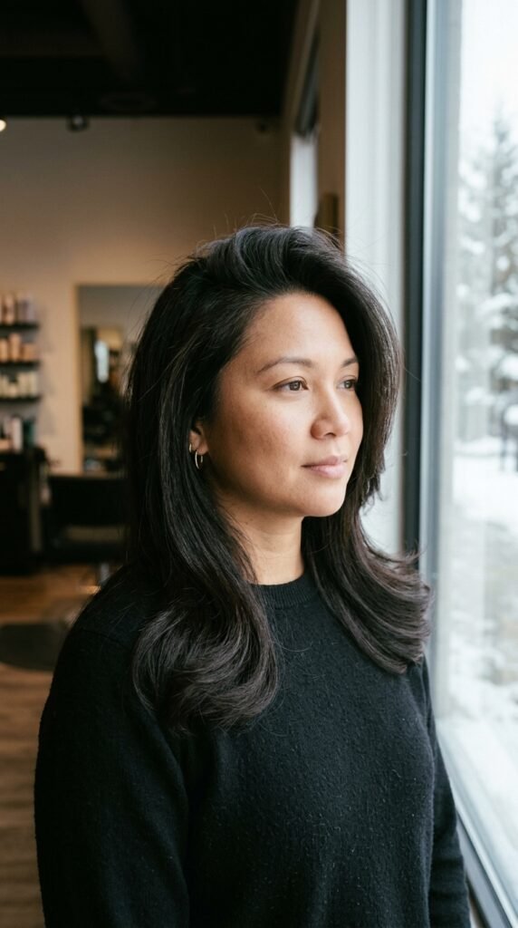 Voluminous Blowout for Soft Winter Elegance