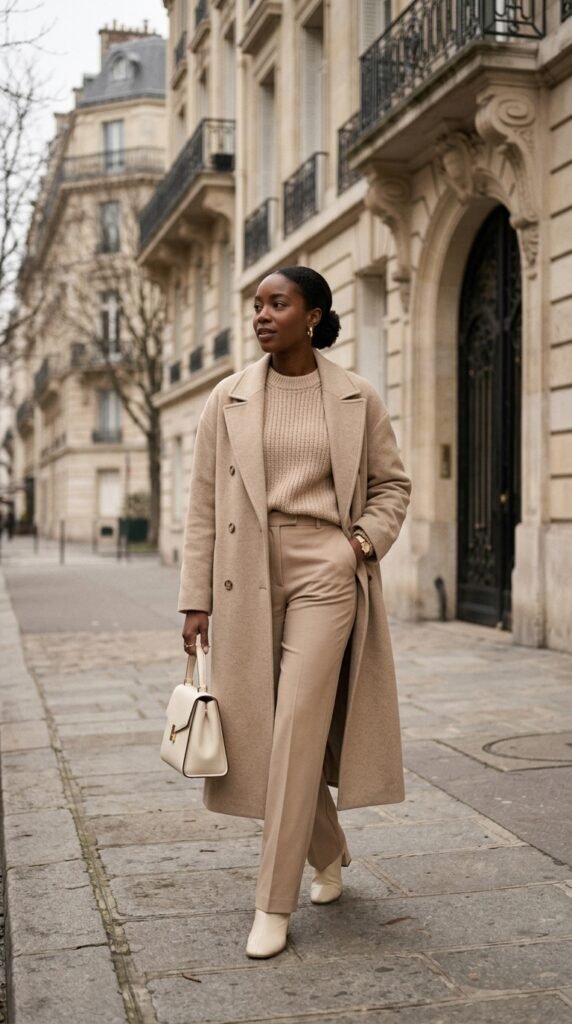 Monochrome Beige Winter Outfit