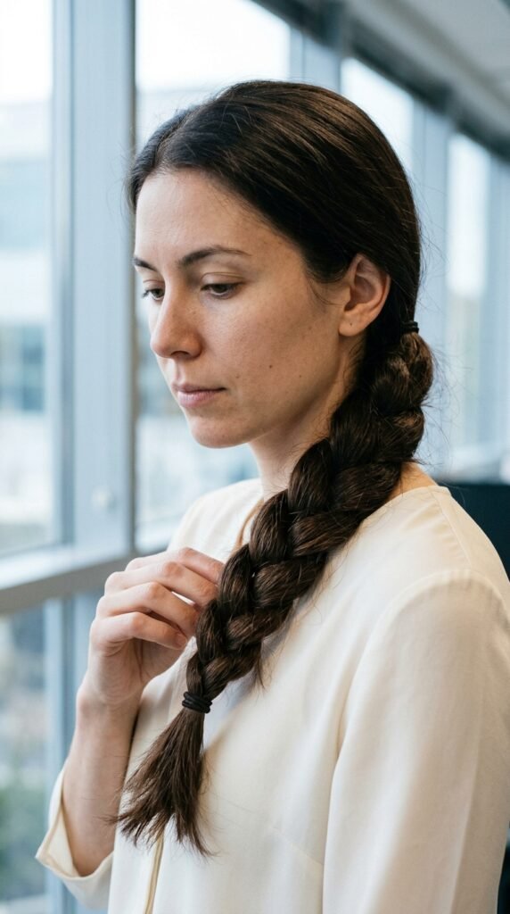 The Low Braided Ponytail