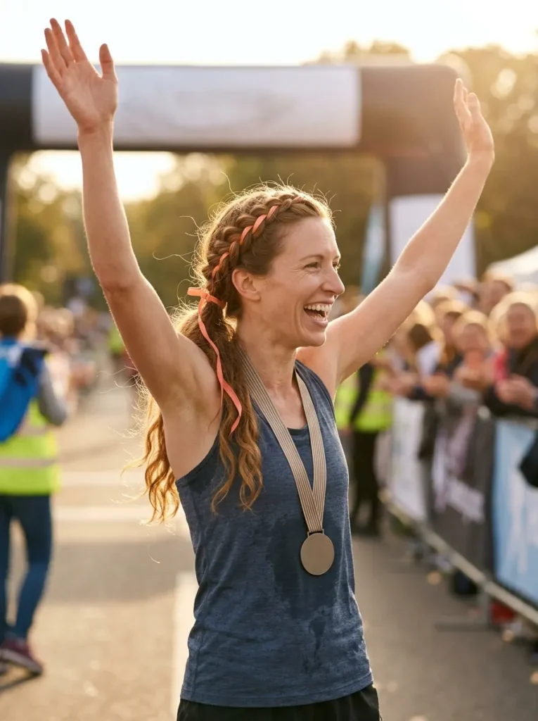 A Braided Crown for Finish-Line Photos