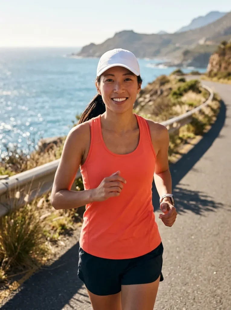 A Ponytail Pulled Through a Running Cap
