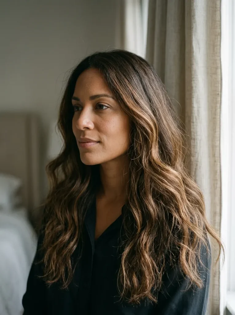 Caramel Ribbon Highlights on Long Waves