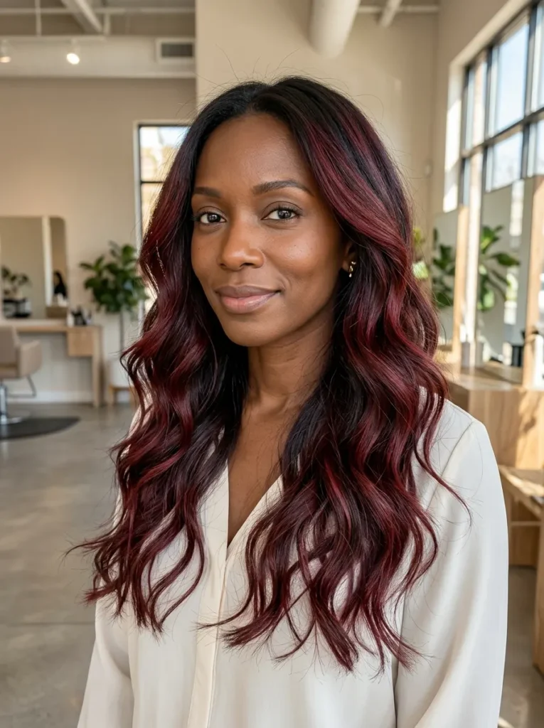 Cherry Red Balayage