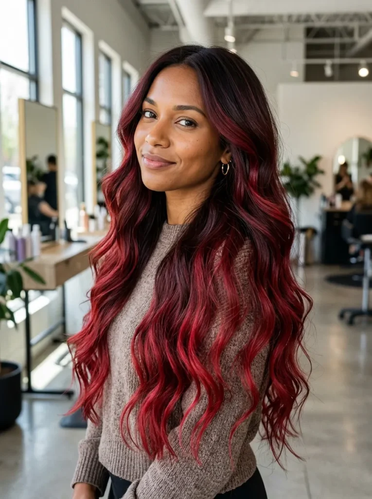 Cherry Red Ombre