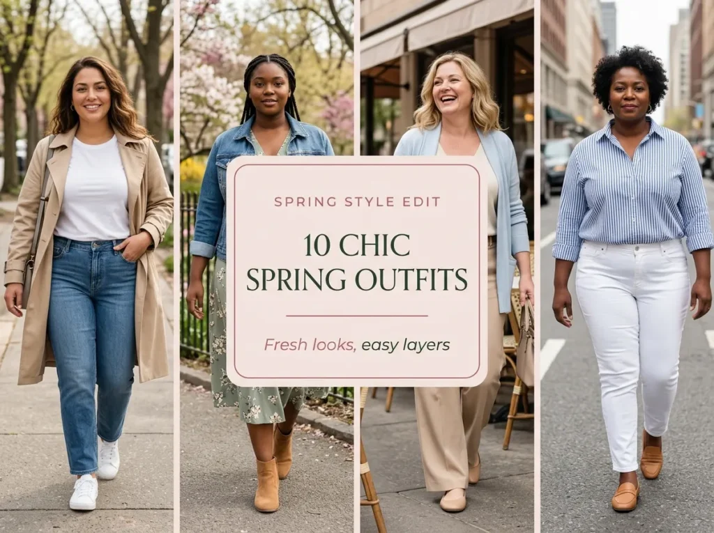 Chic Spring Outfit Ideas with Denim and Soft Layers