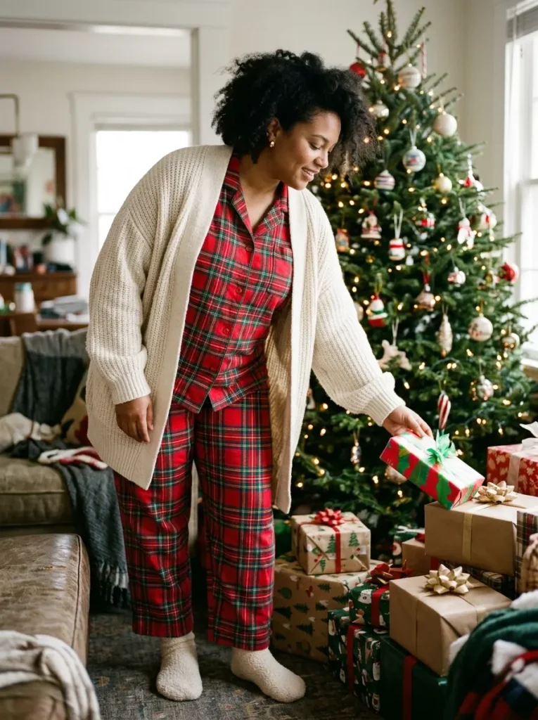 Classic Red Flannel Christmas Pajamas