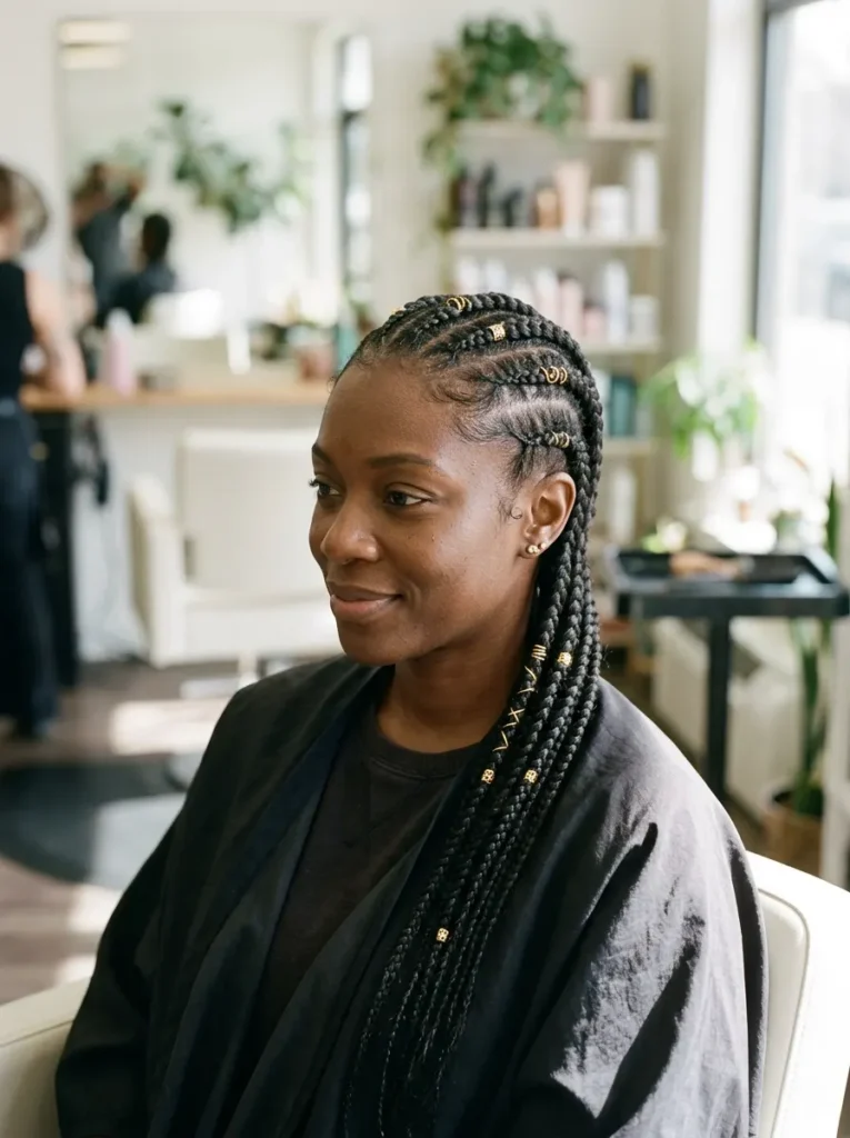 Golden Accent Feed-In Braids