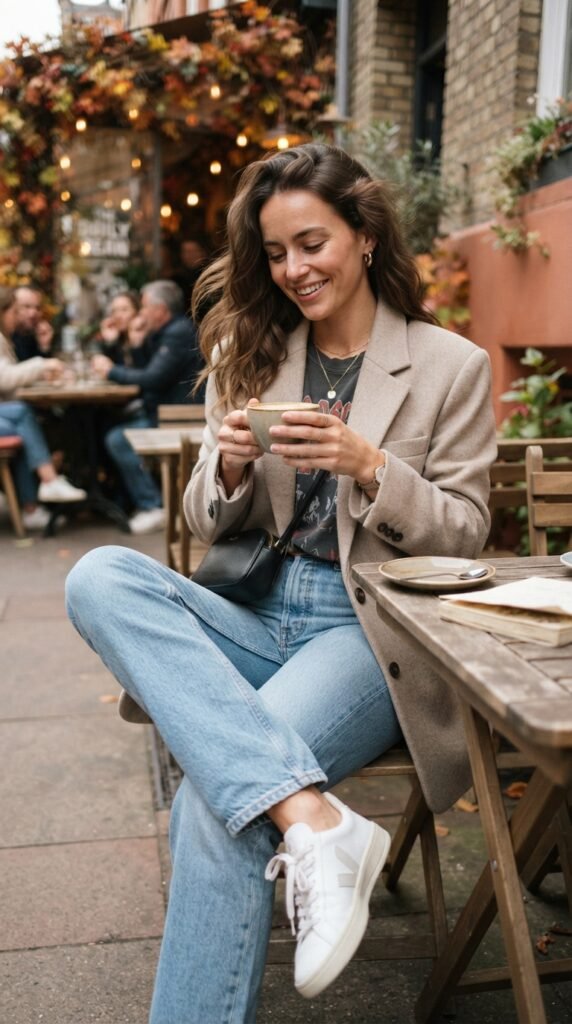 Graphic Tee and Blazer Outfit