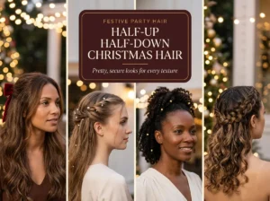 Half-Up Half-Down Christmas Hairstyles