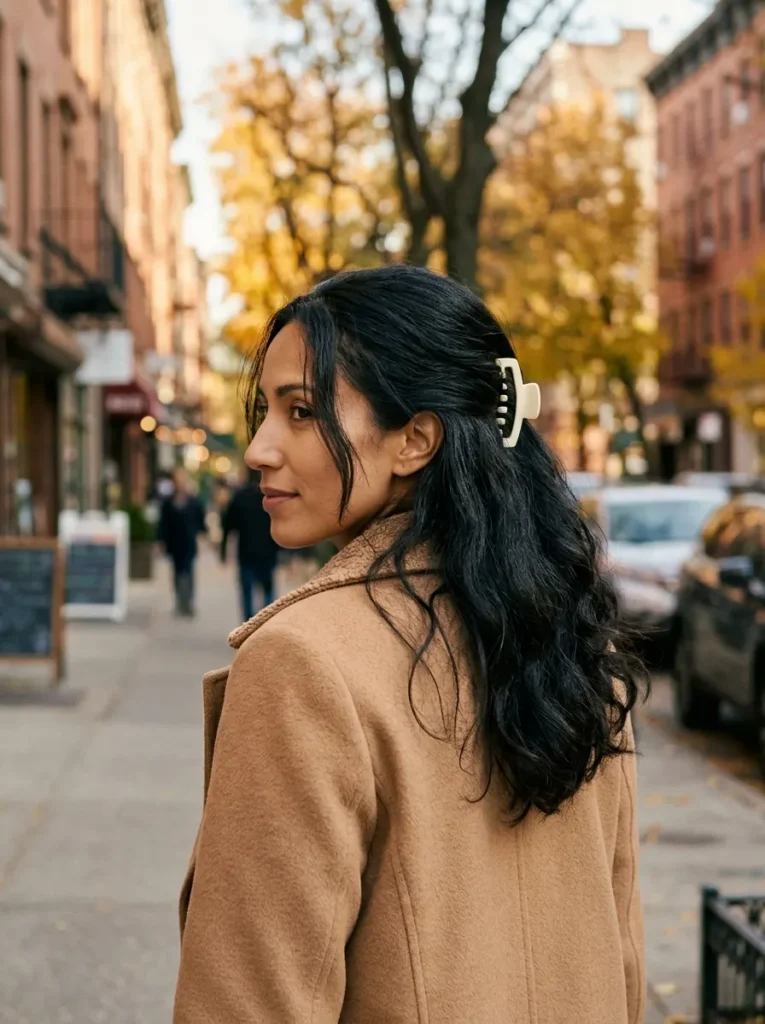 Half-Up Twist with a Claw Clip