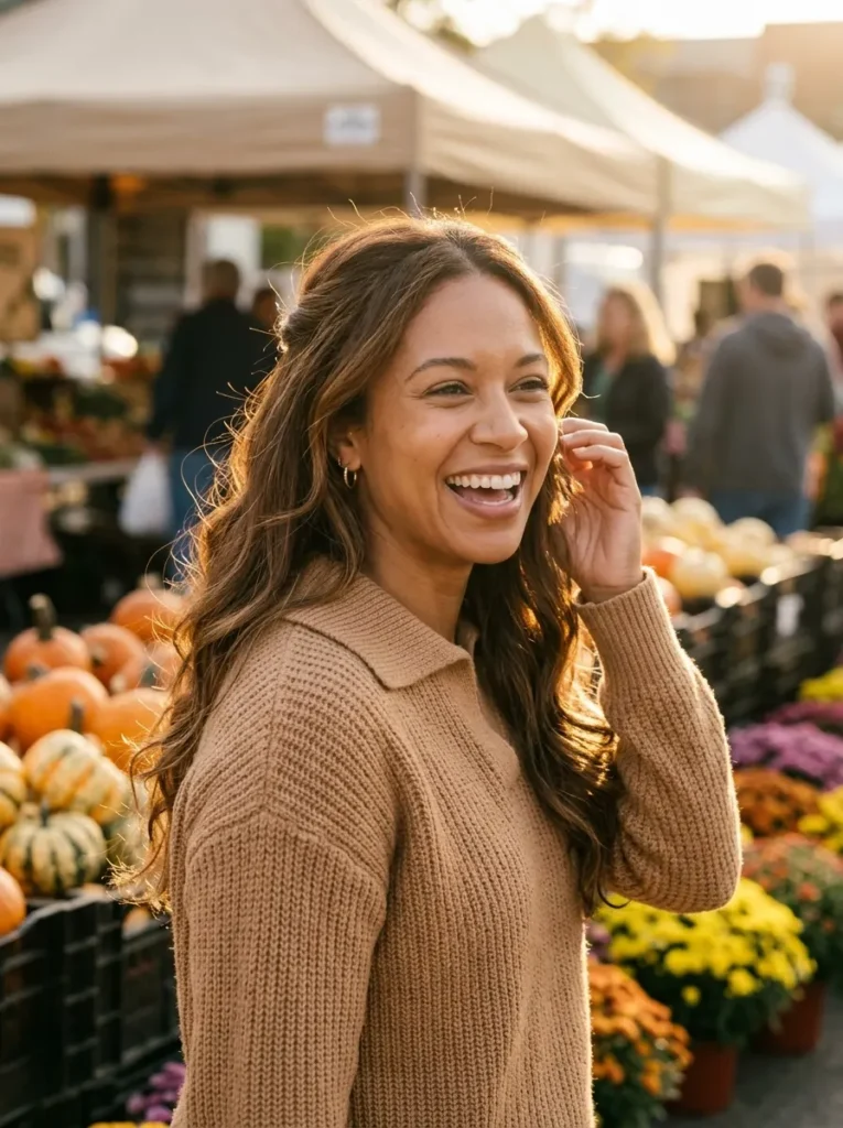 Loose Boho Waves with a Twisted Side Section for Fall
