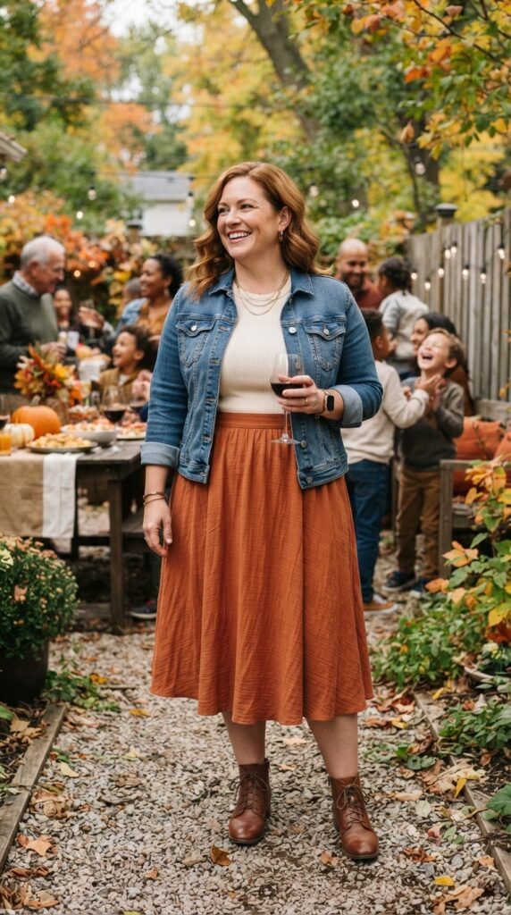 Plus Size Plaid Shirt and Black Jeans Outfit