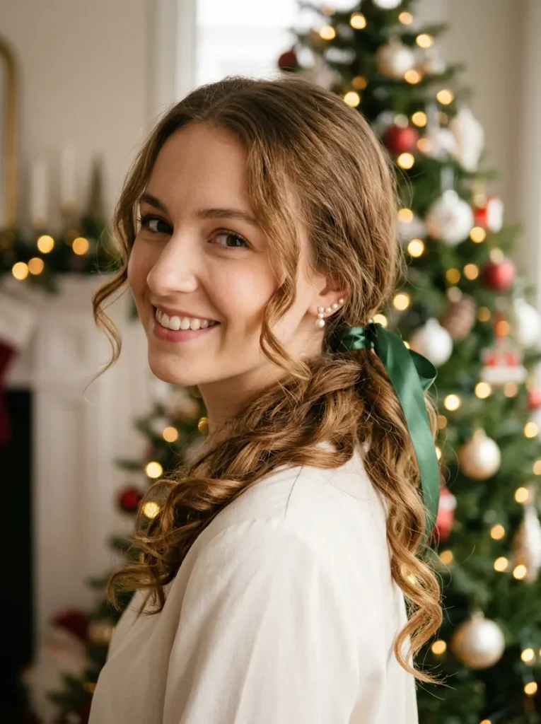 Side Ponytail With Soft Curls