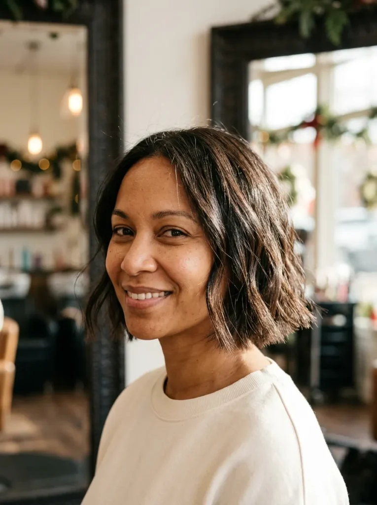 Soft Textured Waves for a Classic Bob