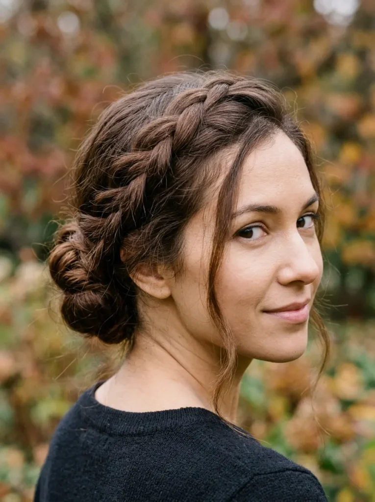 The Braided Crown Bun