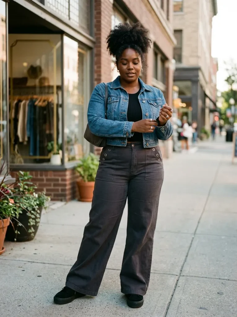 The Cropped Denim Jacket Street Look