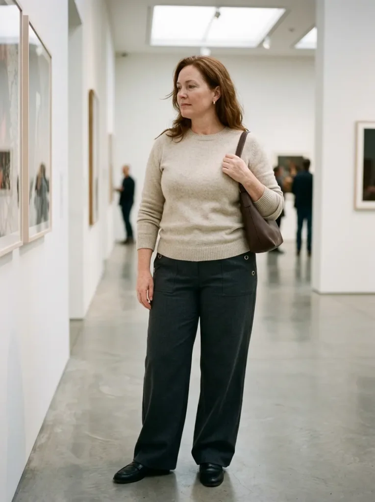 The Soft Knit and Wide-Leg Pants Outfit