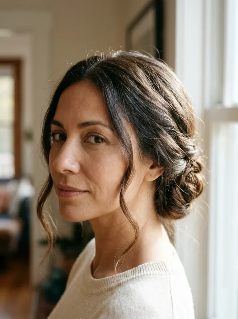 The Twisted Low Chignon