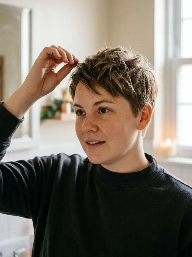 Tousled Pixie Waves With Soft Volume