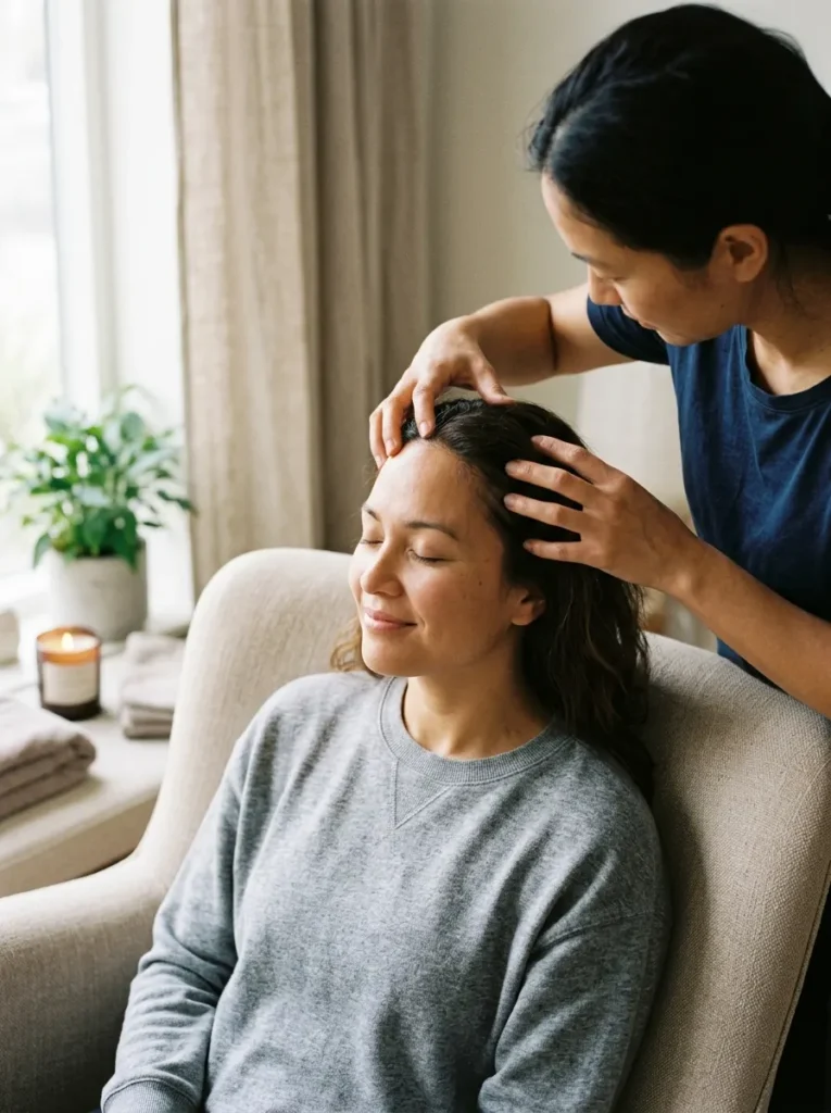 Try a Gentle Scalp Massage