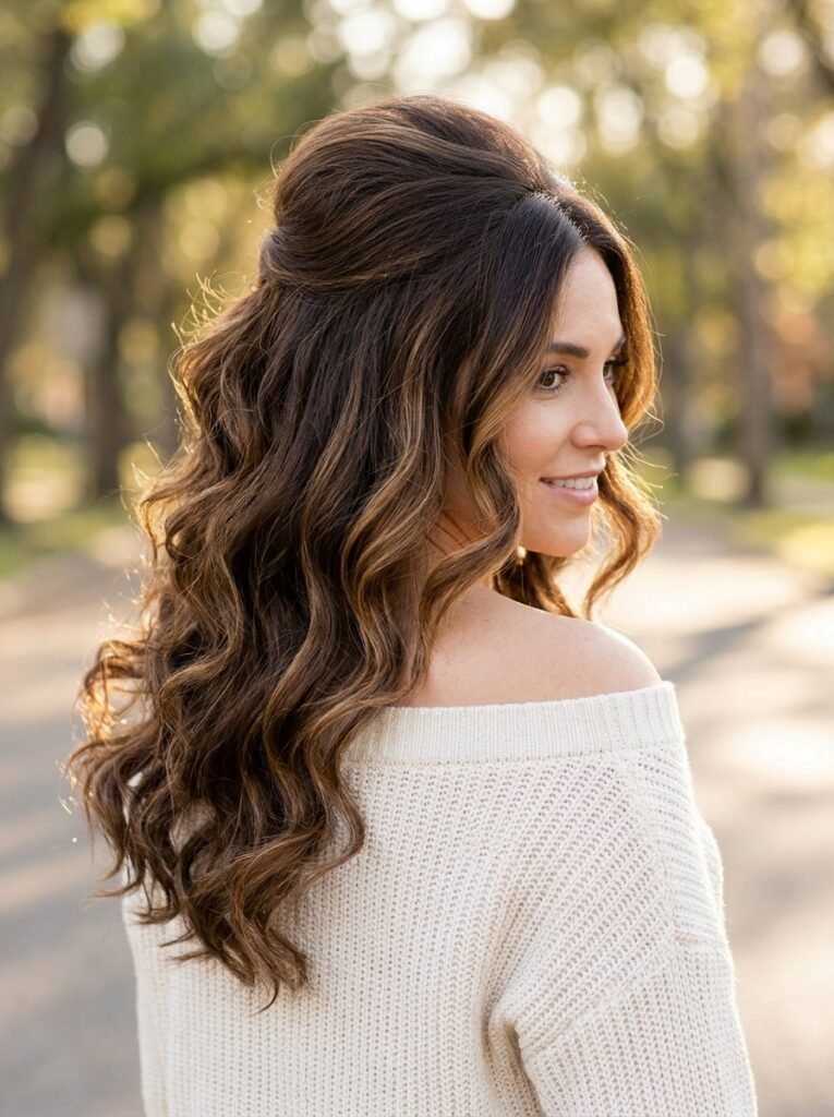 Voluminous Crown With Loose Curls